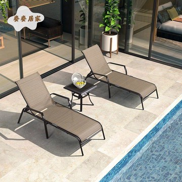 【臺灣公司 可打統編】免運 沙灘椅 躺椅 戶外休閑躺椅沙灘椅折疊躺床泳池午休陽臺庭院折疊椅室外防水防曬 可開發票 全館五折 工廠現貨直銷 新品特價 m10025