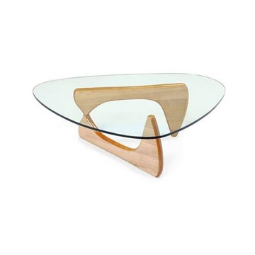 包郵野口勇三角鋼化玻璃簡約小戶型ins茶幾Noguchi coffee  table