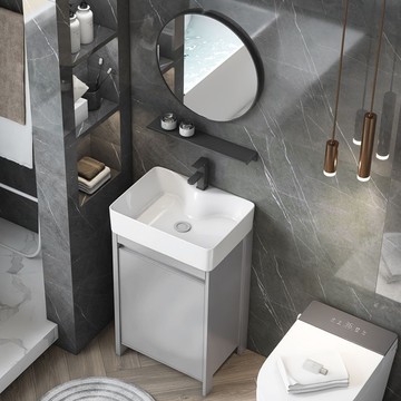 免運 開立發票 洗手盆 陶瓷洗手盆 浴室洗臉盆 陽台洗手盆 太空鋁落地式浴室柜洗手盆柜組合衛生間洗臉盆陽臺一體洗漱臺面池特惠/工廠現貨 特價出 Z1121