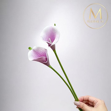 氣質仙女淡紫色海芋仿真花花材(5入組)