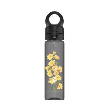 磁吸水壺 AquaStand Tritan 800cc - 附吸管 黑 - 小玉米花 Littlepopcorn - 金盞花