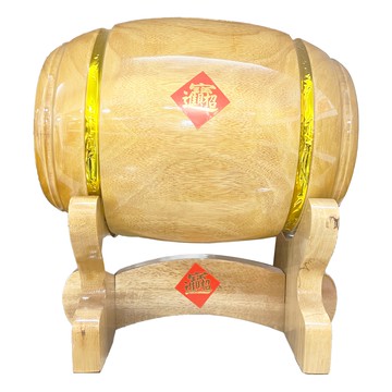 柚木酒桶造型存錢筒 中  1個  柚木色