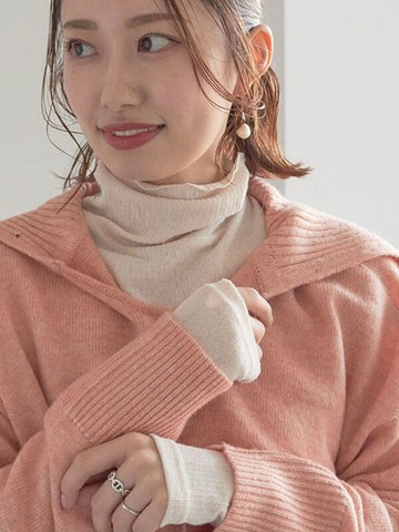 宮本茉由著用款-合身高領內搭上衣(0F001509510) - Te chichi