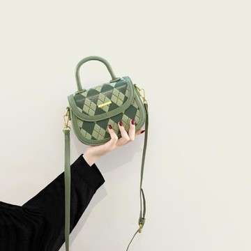 高級感小包包女2025新款潮夏季百搭小眾斜挎包時尚菱格手提馬鞍包