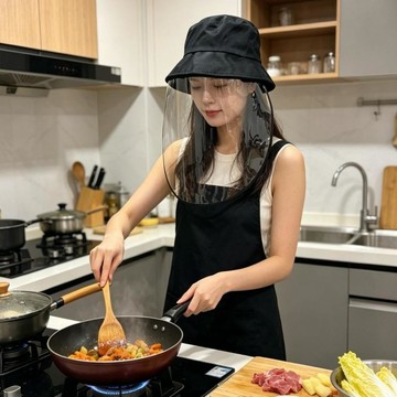 🔥臺灣出貨🔥廚房炒菜防油濺面罩隔離面罩女士透明做飯遮面遮臉全臉面部防護罩