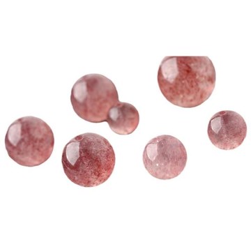 7A收藏天然星光草莓晶散珠子女手串鴿血紅手鏈手串草莓晶單珠配件