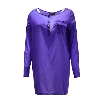 Lizzy紫羅蘭透紗休閒上衣