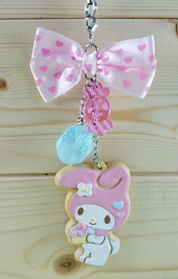 【震撼精品百貨】My Melody 美樂蒂 手機吊飾 餅乾 粉蝴蝶結 震撼日式精品百貨