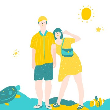 客製人像似顏繪  / 情侶 / 寵物 / 電子檔