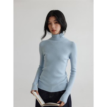 綿羊毛內搭打底衫女冬季2025新款長袖彈力修身高領針織衫休閑上衣