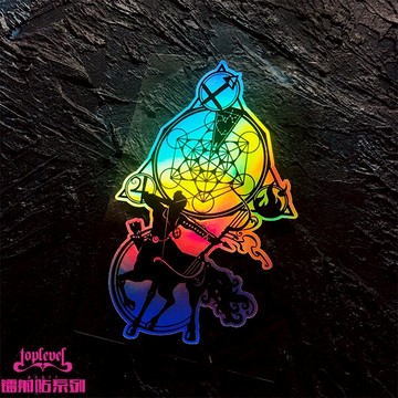 TLP鐳射車貼 射手座黃道十二宮第九宮Sagittarius星座電鍍效果貼