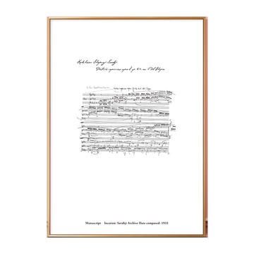 跳動的樂譜 掛畫  40 x 30cm  木色