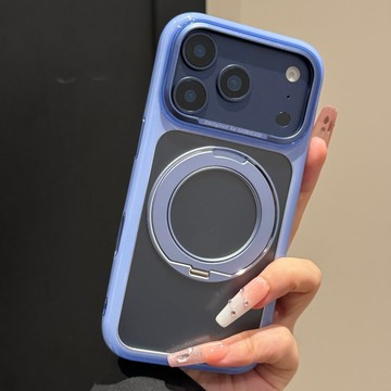 蘋果18Promax手機殼iphone17pro新款藍色邊磨砂背板360磁吸支架16金屬鏡框按鍵全包15簡約防摔保護套