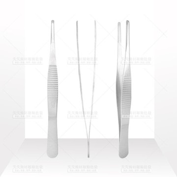 美容圓頭白鐵鑷子-單支(紋繡美甲夾棉花)[12577]