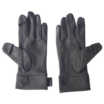 捷華 DB72 輕薄保暖手套 掌面矽膠條紋 升級翻指設計 男女通用  黑色  L