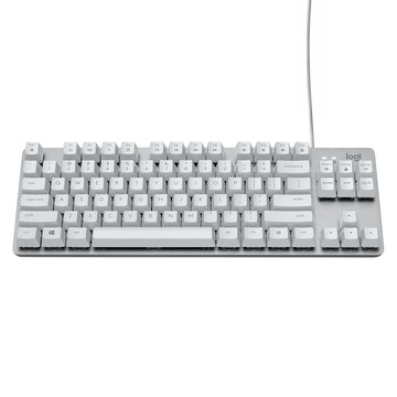 logitech 羅技 有線鍵盤 台灣公司貨  白色  YU0045  青軸