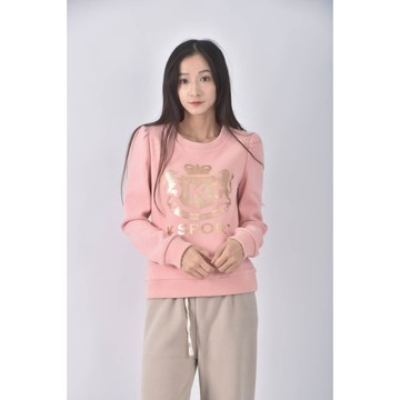 (S) k sport圓領粉色長袖上衣二手衣