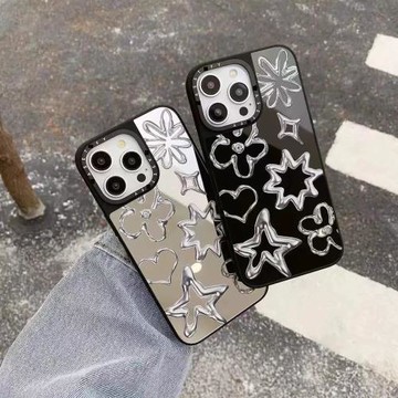 CASETi藝術家液態金屬涂鴉鏡面MagSafe磁吸適用iPhone16ProMax手機殼15Pro個性13防摔14plus保護套12潮牌網紅