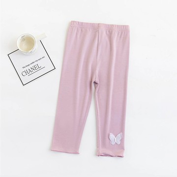 FANMOU - 涼感七分內搭褲-翩翩蝴蝶-粉色