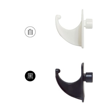 【空間特工】免螺絲角鋼配件-耐用掛勾(8入)黑色