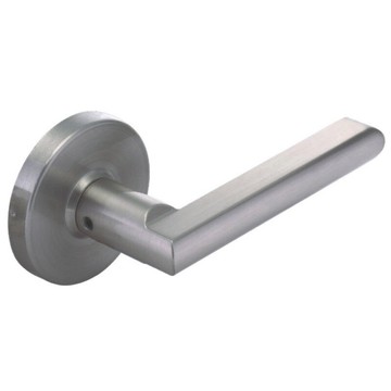 加安水平鎖LB1X203 通道鎖 圓套盤 磨砂銀色 無鑰匙 門厚30~42mm 鎖閂長度60mm