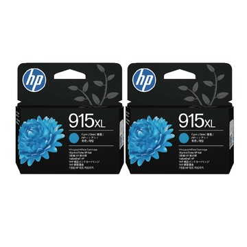 HP 【2入】 915XL(3YM19AA) 藍色 原廠高容量墨水匣