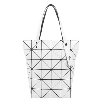 ISSEY MIYAKE BAO BAO Blocky 霧面拉鍊托特包(淺灰色)