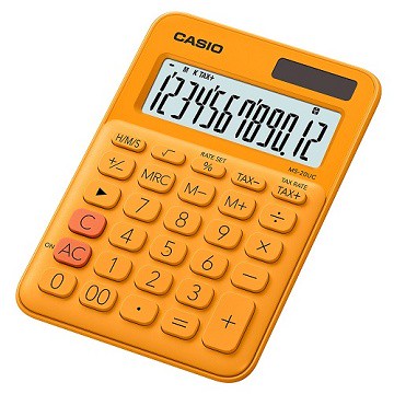 【CASIO】12位元甜美馬卡龍色系列計算機-(MS-20UC-RG)柳橙橘