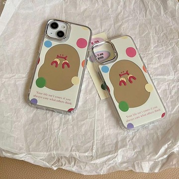 可愛馬鈴薯鏡面iPhone14promax蘋果13手機殼11防摔12女款14新款XR
