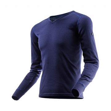 Route8八號公路 男 WARM V領抗菌保暖衣 海軍藍(RE811004-3920)(2100)