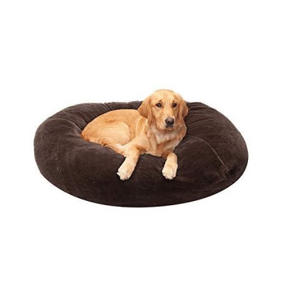 限定価格Furhaven Pet Dog Bed - Round Plush Faux Fur Refillable Ball Nest Cushion Pet Bed with Removable Cover for Dogs and Cats, Espress