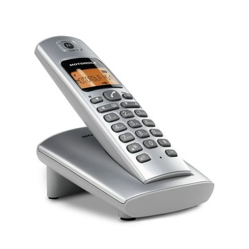 【D401】MOTOROLA摩托羅拉DECT數位無線電話 D401∥免持聽筒通話∥螢幕橘色背光顯示∥日系質感∥穿透力佳