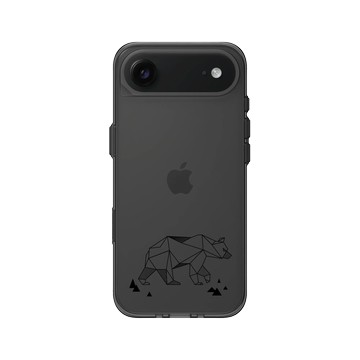 iPhone Air Clear (相機按鈕) 酷墨灰 - Animal Silhouette / 動物剪影 - 動物幾何-北極熊