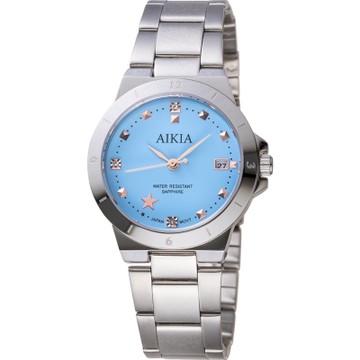 AIKIA 流行玩色活力腕錶-3A2317WBLT2/32.5mm藍