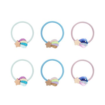 Mimi & Lula｜AW26_獨角樂園-彩虹流星髮束6入