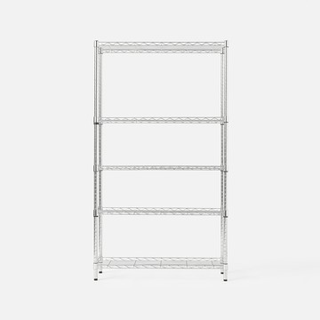 特力屋鍍鉻凹網五層架寬90*深30*高160公分