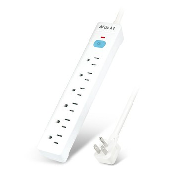 【聖岡科技Dr.AV】TX-800-5 1開6插3孔節能5尺 延長線(日式彈跳開關/180度平貼式插頭)