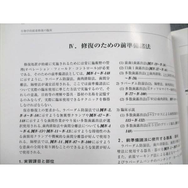 VE96-088 クインテッセンス出版 生物学的接着修復の臨床 1.基本術式編 1997 加藤喜郎 21M3C