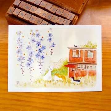 台灣風情系列-野貓樂園  明信片