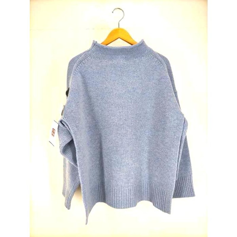 CLANE(クラネ) 22AW SIDE SLIT WIDE CAPE KNIT TOPS レディース J 中古