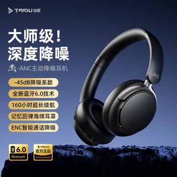 （爆款熱賣）（國際精品）【免運】鈦度傑德士主動降噪頭戴式耳機ANC音樂無線耳機有線遊戲新款
