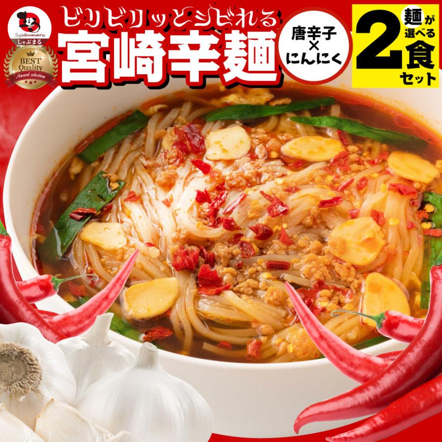 1000円 ポッキリ ラーメン 宮崎辛麺 ご当地ラーメン２食 スープ付 (乾燥具材) 辛麺 激辛 簡単 本格 辛いラーメン ポイント消化 ご当地グルメ