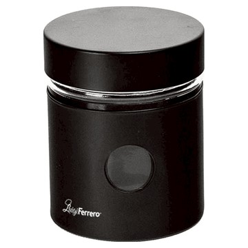 LuigiFerrero 玻璃收納罐 黑色 + 銀色  1個  300ml