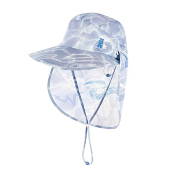 Marcus&Marcus - 2合1兒童抗UV遮頸防曬帽 深海