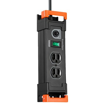 PowerSync 群加 1開2插鋁合金防雷擊抗搖擺延長線 3孔 TL2W0018  1條  黑色  1.8m