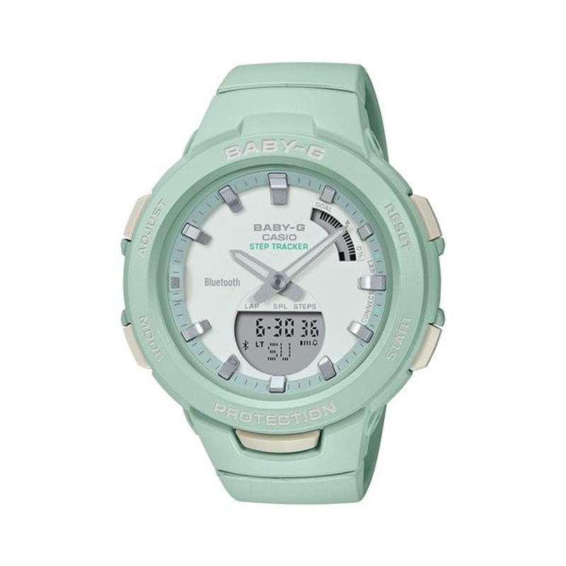 機構クォーツ【並行輸入品】CASIO BABY-G G-SQUAD カシオ ベビーG Gスクワッド BSA-B100CS-7A 腕時計 時計 ブランド レディース キッズ 子供 女の子 アナデジ 歩数計 ブルートゥース 日付 カレンダー 防水 ホワイト 白 ピンク 送料無料