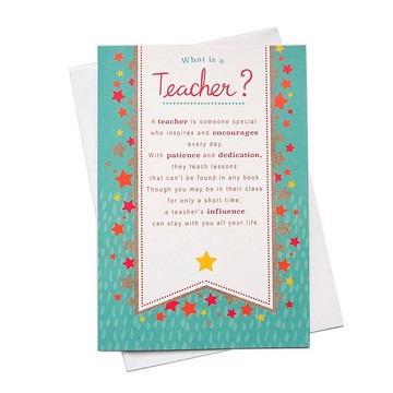 感恩您的耐心和奉獻【Hallmark-UK卡片 謝謝老師】