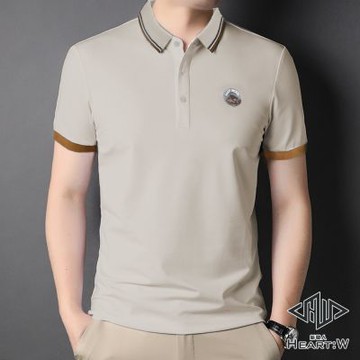 【Heart:W 新職人】現+預 簡約休閒撞色壓邊POLO衫(男上衣/百搭/舒適/T恤)