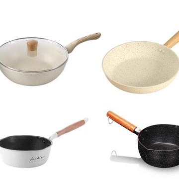 麥飯石不粘鍋炒鍋家用平底鍋電磁爐炒菜鍋專用不沾鍋牛排煎鍋餡料