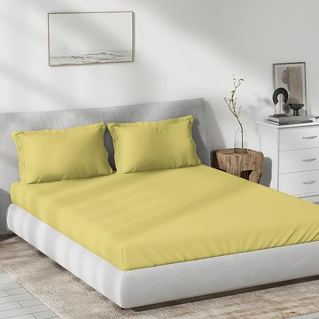 Blue Cat 藍貓 防水保潔墊 + 防水枕套 2件套裝  6.2 x 5尺  鵝黃色